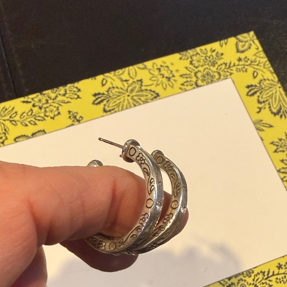 Brighton Floral Hoop Earrings - Picture 3 of 4